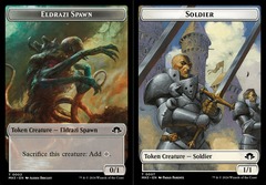 Eldrazi Spawn (0002) // Soldier (0007) Double-Sided Token - Foil